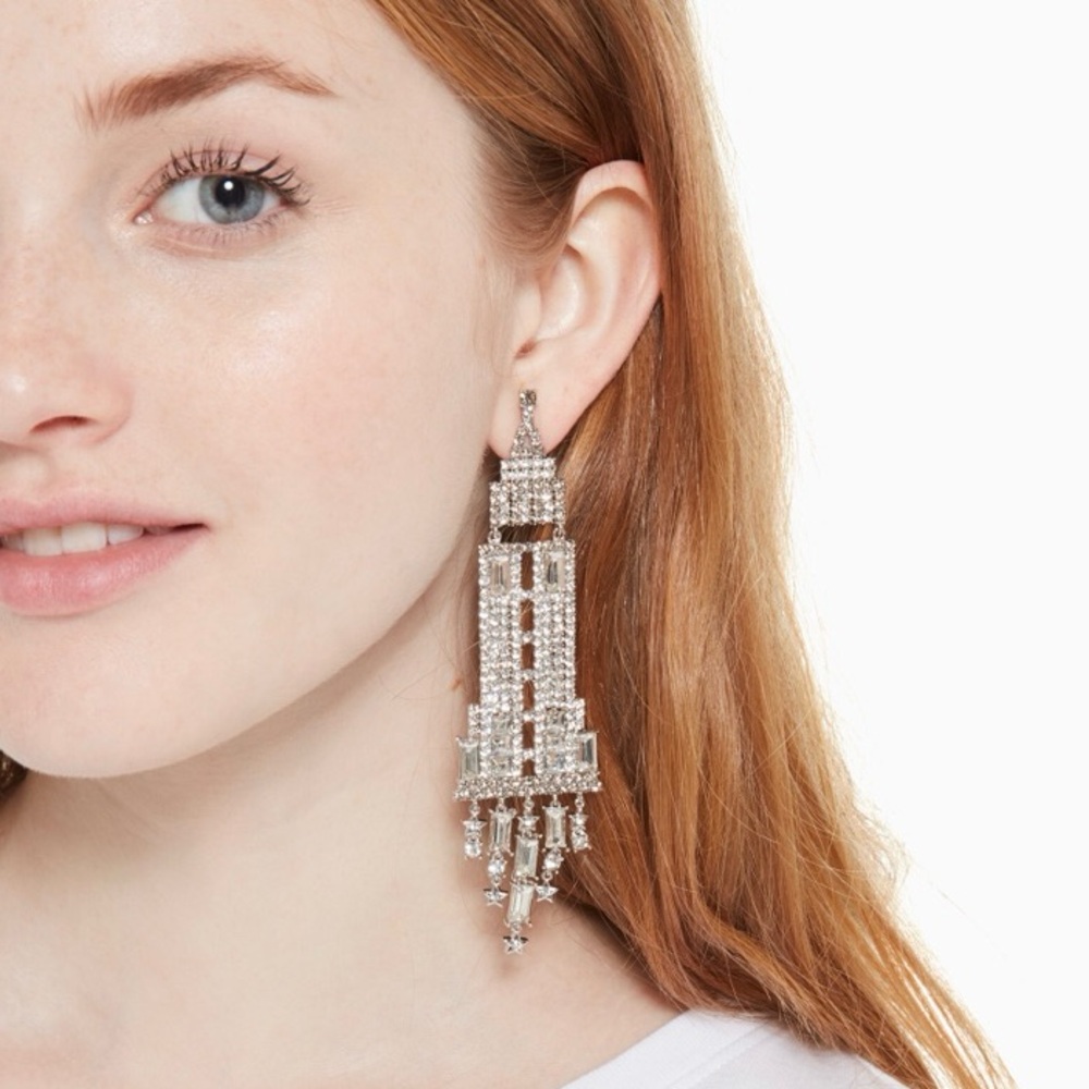 Kate Spade Silver EMPIRE STATE BUILDING Dangle Earrings - Picture 4 of 6